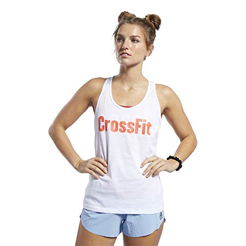 Reebok Crossfit Read Tank Camiseta Sin Mangas, Mujer, White, XS