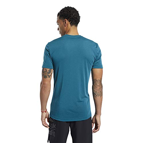 Reebok Crossfit Read tee Camiseta de Manga Corta, Hombre, Azul (Heritage Teal), 2XL