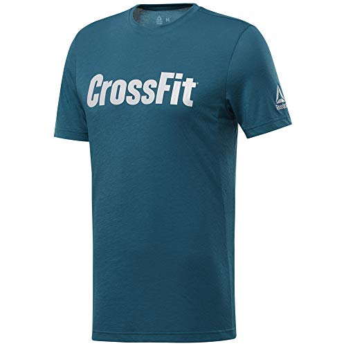 Reebok Crossfit Read tee Camiseta de Manga Corta, Hombre, Azul (Heritage Teal), 2XL