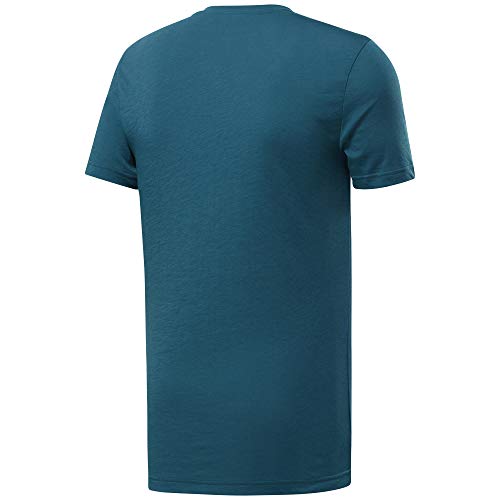 Reebok Crossfit Read tee Camiseta de Manga Corta, Hombre, Azul (Heritage Teal), M