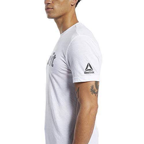 Reebok Crossfit Read tee Camiseta de Manga Corta, Hombre, Blanco (White), M