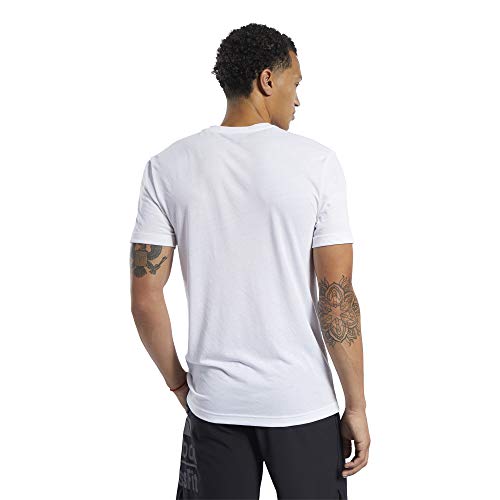 Reebok Crossfit Read tee Camiseta de Manga Corta, Hombre, Blanco (White), M