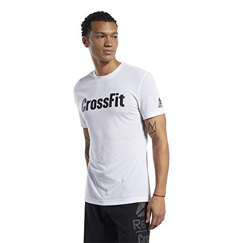 Reebok Crossfit Read tee Camiseta de Manga Corta, Hombre, Blanco (White), M