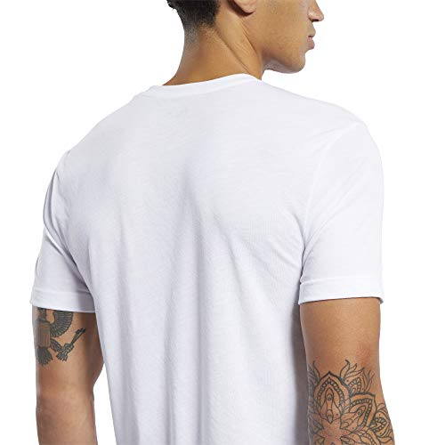 Reebok Crossfit Read tee Camiseta de Manga Corta, Hombre, Blanco (White), M