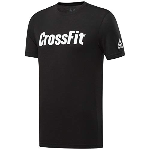 Reebok Crossfit Read tee Camiseta de Manga Corta, Hombre, Negro (Black/White), L