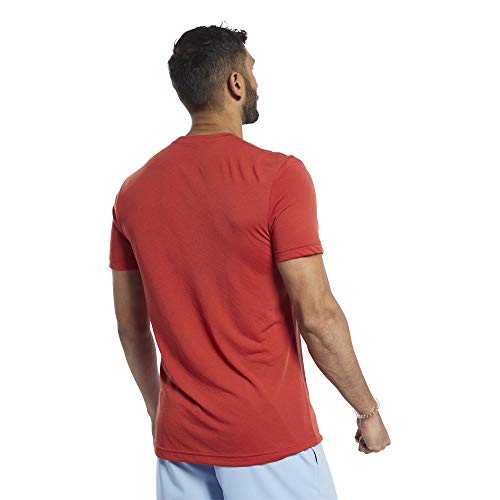 Reebok Crossfit Read tee Camiseta de Manga Corta, Hombre, Rojo (Legacy Red), L