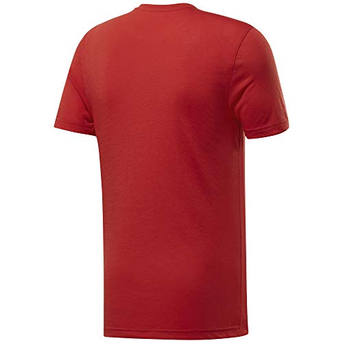 Reebok Crossfit Read tee Camiseta de Manga Corta, Hombre, Rojo (Legacy Red), L