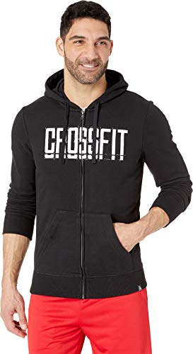 Reebok Crossfit - Sudadera con Capucha para Hombre, Hombre, Capucha, DU4614, Negro, Extra-Large