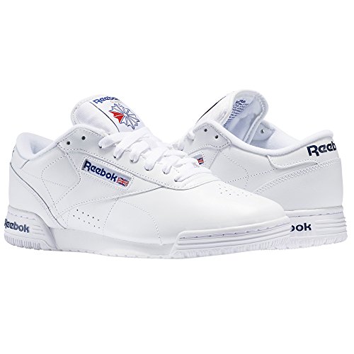 Reebok Ex-o-Fit Clean Logo Int, Zapatillas para Hombre, Blanco (AR3169_39 EU_White/Royal Blue/Royal Blue), 41