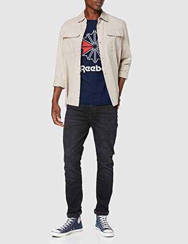 Reebok F Gr tee Camiseta, Hombre, Maruni/Blanco/prired, S