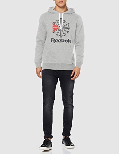 Reebok F Star Hoody Sudadera con Capucha, Hombre, brgrin/Negro, L