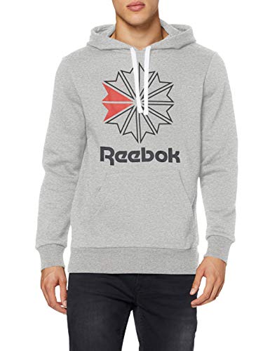 Reebok F Star Hoody Sudadera con Capucha, Hombre, brgrin/Negro, L