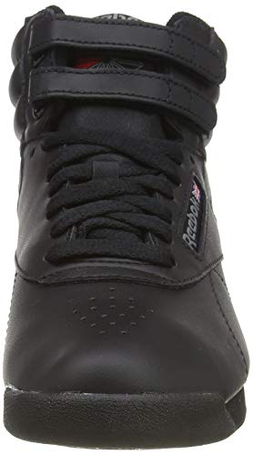 Reebok Freestyle Hi - Zapatillas de cuero para mujer, Negro (Black), 36 EU