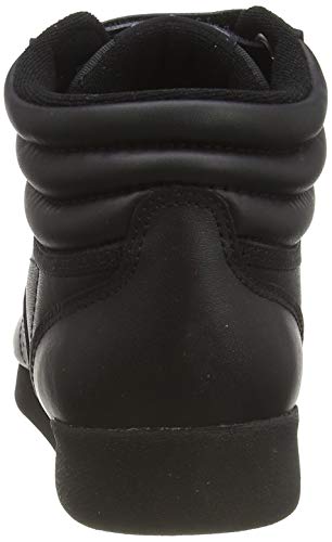 Reebok Freestyle Hi - Zapatillas de cuero para mujer, Negro (Black), 36 EU