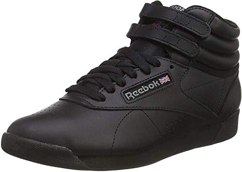 Reebok Freestyle Hi - Zapatillas de cuero para mujer, Negro (Black), 36 EU