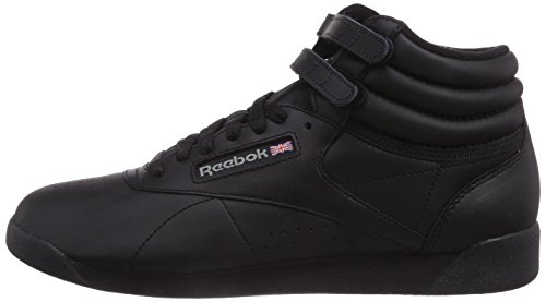 Reebok Freestyle Hi - Zapatillas de cuero para mujer, Negro (Black), 36 EU