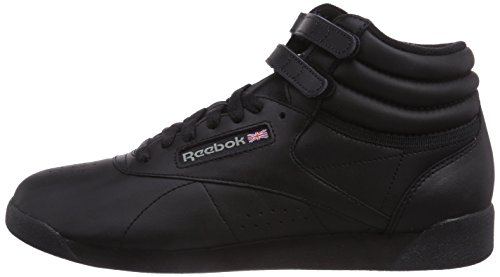 Reebok Freestyle Hi - Zapatillas de cuero para mujer, Negro (Black), 37.5 EU