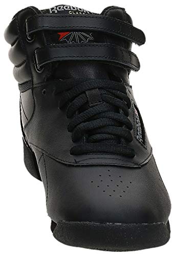 Reebok Freestyle Hi - Zapatillas de cuero para mujer, Negro (Black), 41 EU
