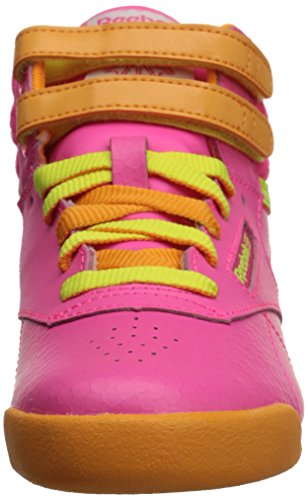Reebok Freestyle High - Zapatillas de deporte para niños y niñas, unisex, color Rosa, talla 37 1/3 EU