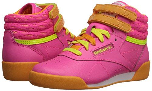 Reebok Freestyle High - Zapatillas de deporte para niños y niñas, unisex, color Rosa, talla 37 1/3 EU
