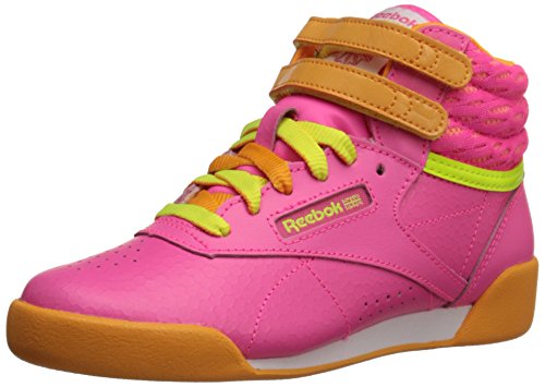 Reebok Freestyle High - Zapatillas de deporte para niños y niñas, unisex, color Rosa, talla 37 1/3 EU