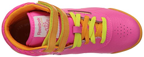 Reebok Freestyle High - Zapatillas de deporte para niños y niñas, unisex, color Rosa, talla 37 1/3 EU