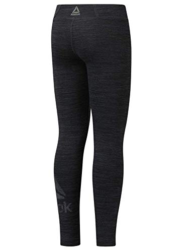 Reebok G Elem Marb Mel Legging Mallas, Niñas, Negro, L