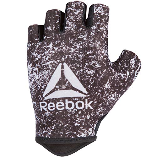 Reebok Guantes de Fitness para Mujeres - Negro/Blanco, L