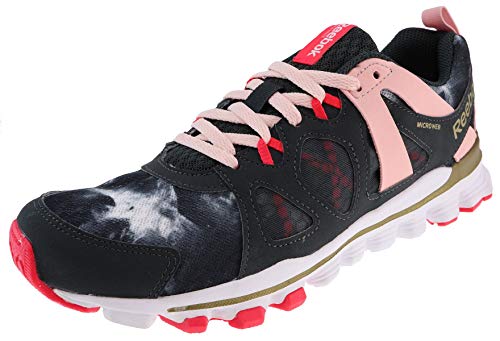 Reebok Hexaffect Run 2.0 Wow - Zapatillas de Tela para Mujer Negro Gravel Luna Pink White Neon Cherry, Color Negro, Talla 42