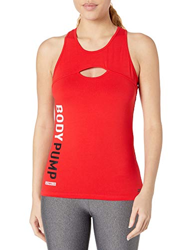 Reebok Les Mills Bodypump - Camiseta de Tirantes para Mujer Rojo Rojo Primal XXL