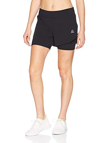 Reebok Les Mills Cordura Pantalón Corto, Mujer, Negro (Negro), S