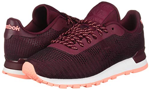 Reebok - Lifestyle Classic Flexweave - Zapatillas deportivas para mujer, Morado (Vino rústico/rosa digital), 35.5 EU