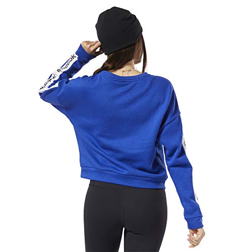 Reebok Linear Logo Crew Sudadera, Mujer, Cobalt, L