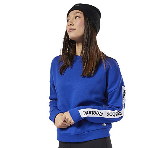 Reebok Linear Logo Crew Sudadera, Mujer, Cobalt, L