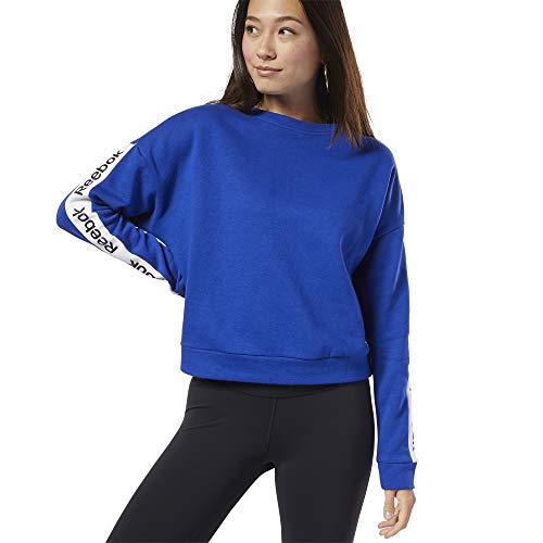 Reebok Linear Logo Crew Sudadera, Mujer, Cobalt, L