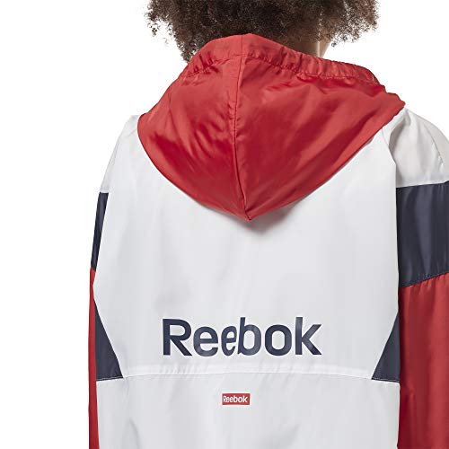 Reebok Linear Logo Windbreaker Chaqueta, Mujer, Blanco, L