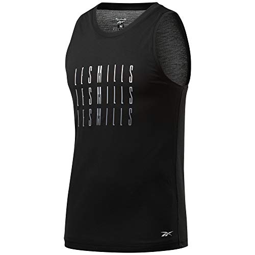 Reebok LM Graphic Tank Camiseta, Hombre, Negro, XL