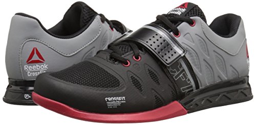 Reebok Men's Crossfit Lifter 2.0 Training Shoe, Black/Flat Grey/Excellent Red, 11.5 M US