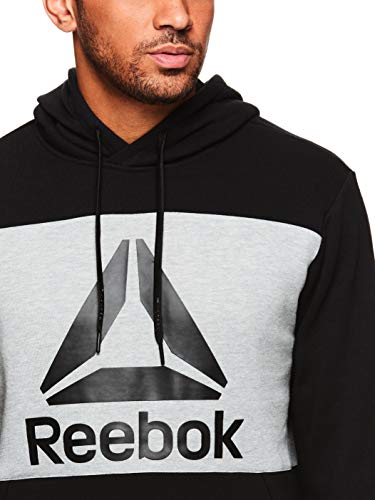 Reebok Men's Performance Pullover Hoodie - Graphic Hooded Activewear Sweatshirt