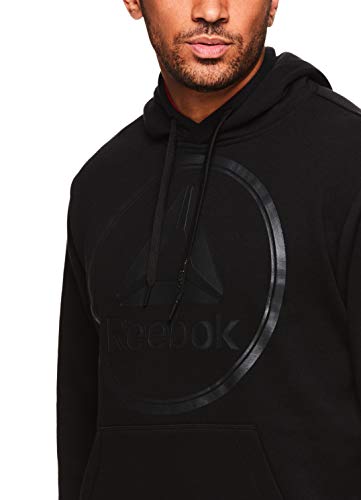 Reebok Men's Performance Pullover Hoodie - Graphic Hooded Activewear Sweatshirt