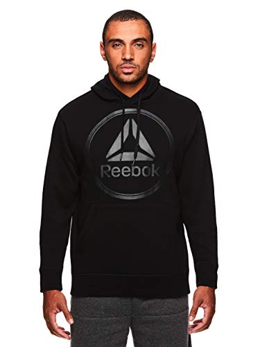 Reebok Men's Performance Pullover Hoodie - Graphic Hooded Activewear Sweatshirt