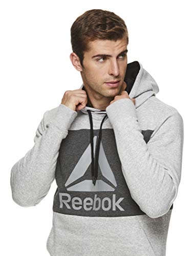 Reebok Men's Performance Pullover Hoodie - Graphic Hooded Activewear Sweatshirt