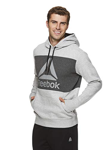 Reebok Men's Performance Pullover Hoodie - Graphic Hooded Activewear Sweatshirt