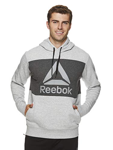 Reebok Men's Performance Pullover Hoodie - Graphic Hooded Activewear Sweatshirt