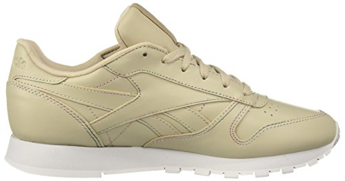 Reebok Mujeres Classic Leather Bajos & Medios Cordon Zapatos para Correr, Space Dye-Parchment/Spirit, Talla 10