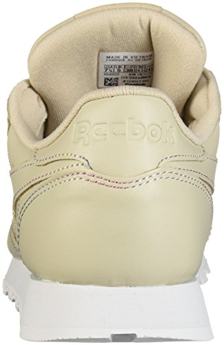 Reebok Mujeres Classic Leather Bajos & Medios Cordon Zapatos para Correr, Space Dye-Parchment/Spirit, Talla 10