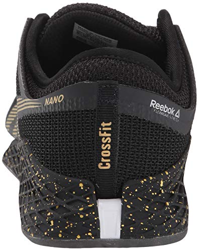 Reebok Nano 9, Cross Trainer para Hombre, Negro Blanco Dorado, 40 2/3 EU