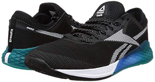 Reebok Nano 9, Zapatilla de Correr para Hombre, Black/Seatea/Humblu, 43 EU