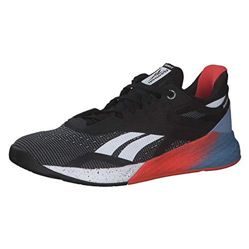 Reebok Nano X, Zapatillas de Deporte para Hombre, Negro/Blanco/VIVDOR, 40 EU