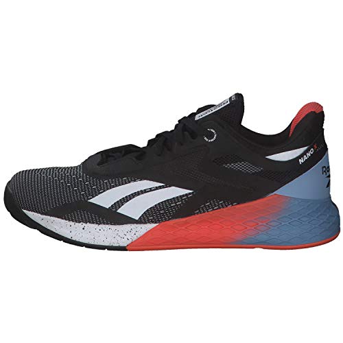 Reebok Nano X, Zapatillas de Deporte para Hombre, Negro/Blanco/VIVDOR, 40 EU